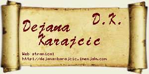 Dejana Karajčić vizit kartica